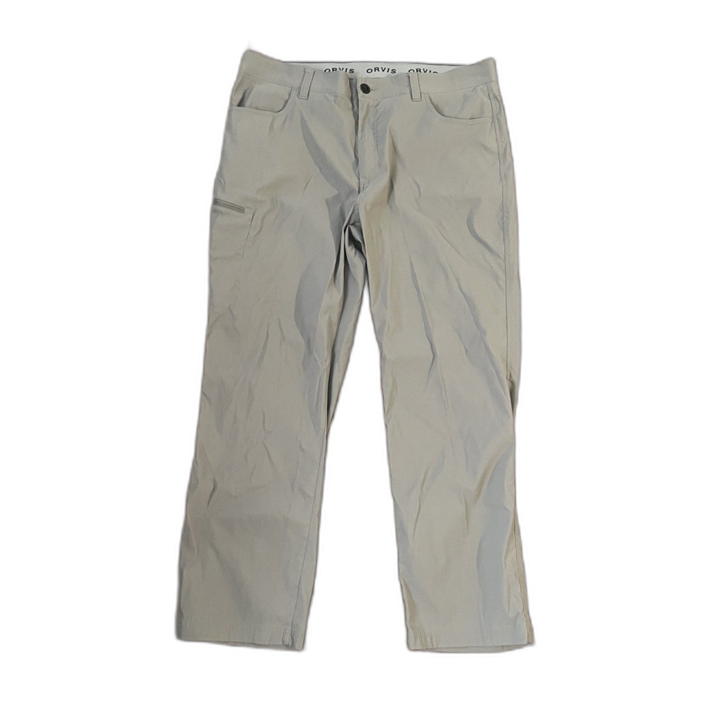 Orvis Tech Pants Mens 40x30 Gray Performance Travel 1716851